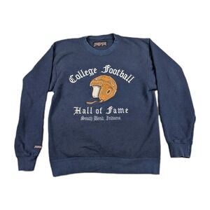 VTG JanSport Sweatshirt Sweater Mens Medium Blue Football South‎ Bend Indiana